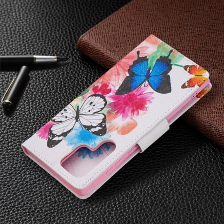 Чохол-книжка Colored Drawing Series Samsung Galaxy S22 Ultra 5G - Butterflies