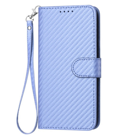 Чехол-книжка Carbon Fiber Texture на Xiaomi Redmi Note 14 5G/Poco M7 Pro 5G - фиолетовый