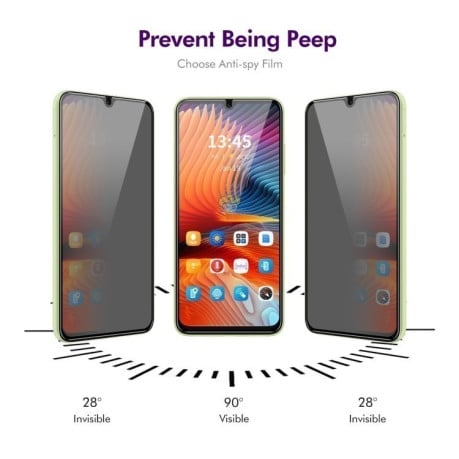 Защитное стекло ENKAY 28 Degree Privacy Screen для Samsung Galaxy A16 5G - черное