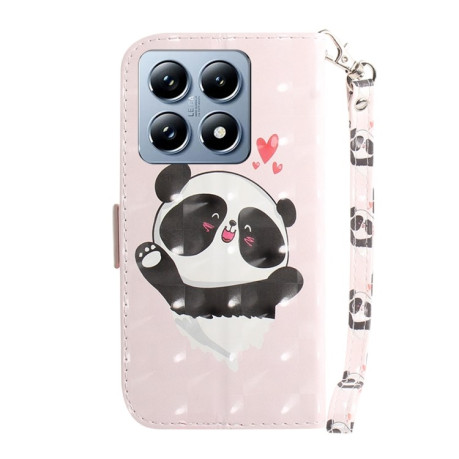 Чехол-книжка 3D Painting для Xiaomi 14T - Panda