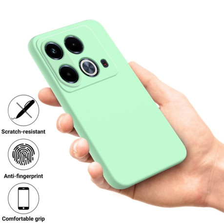 Силиконовый чехол Solid Color Liquid Silicone на Infinix Note 40 4G - зеленый