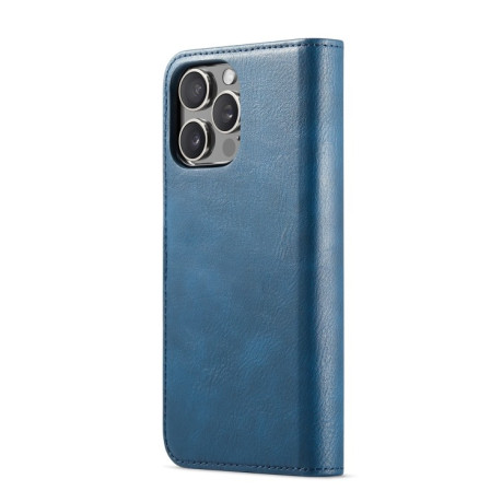 Чохол-книжка DGMING Crazy Horse Texture для iPhone 16 Pro - синій