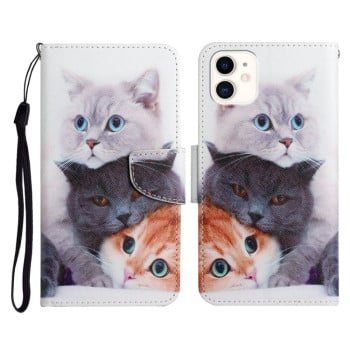 Чохол-книжка Painted Pattern для iPhone 11 - Three Cats