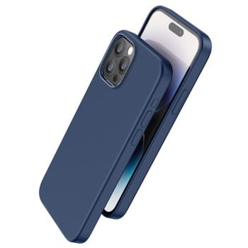 Силиконовый чехол hoco Pure Series Magnetic Liquid Silicone для iPhone 15 Pro - синий