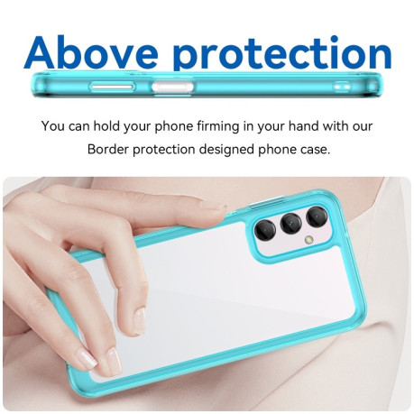 Противоударный чехол Colorful Series Acrylic для Samsung Galaxy M14 5G - голубой