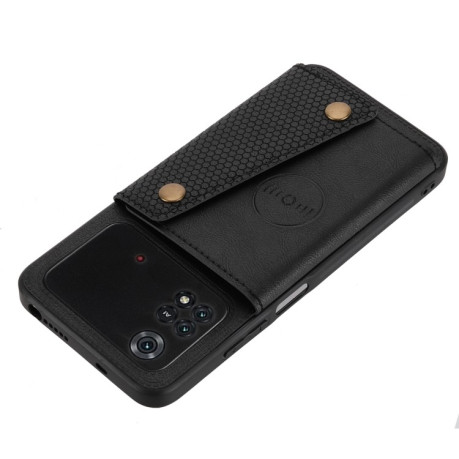 Противоударный чехол Double Buckle для Xiaomi Poco M4 Pro 4G - черный