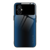 Противоударный чехол Gradient Glass для Xiaomi Poco M5 - синий