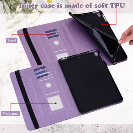 Чохол-книжка Tree Deer Embossed Leather для Xiaomi Redmi Pad SE 8.7 - фіолетовий