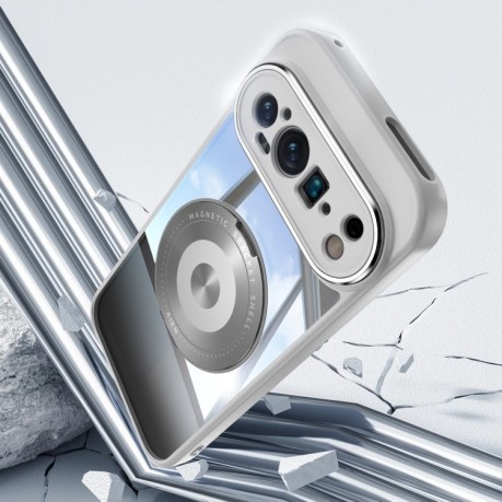 Протиударний чохол 360 Holder Magsafe Acrylic Hybrid для Google Pixel 9 Pro XL - сірий