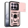 Чохол зі шторкою на камеру Sliding Camshield і підставкою на Xiaomi 17T Pro 5G — рожеве золото