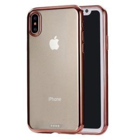 Ультратонкий чехол Electroplating Protective Case на iPhone XS Max розовое золото