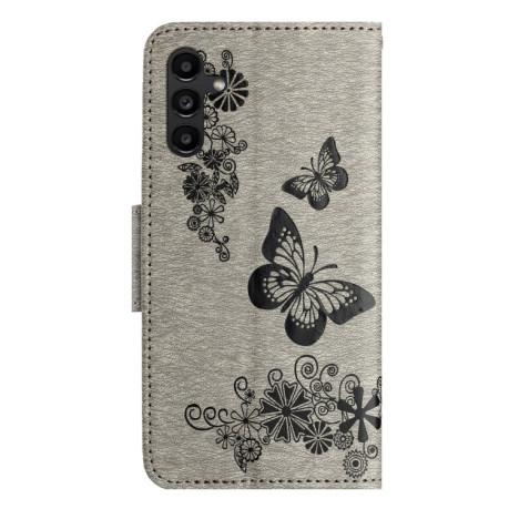 Чохол-книжка Embossed Butterfly  для Samsung Galaxy A36/A56 5G - сірий