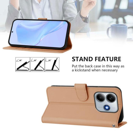 Чохол-книжка Skin Feel Solid Color Leather Xiaomi Poco M7 Pro 5G - Nude