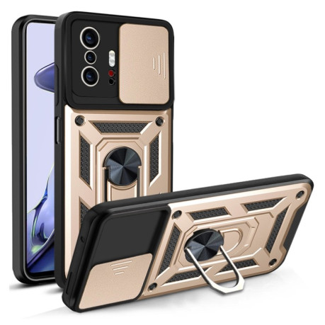 Протиударний чохол Camera Sliding для Xiaomi Mi 11T/11T Pro - золотий