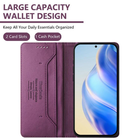 Чохол-книжка RC01 Dual-Folded Magnetic Suction RFID Leather на Infinix Note 60 / 60 Pro — фіолетовий