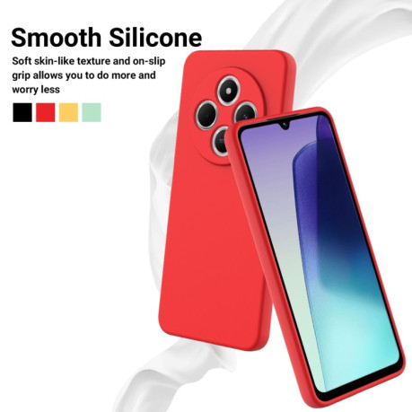 Силіконовий чохол Solid Color Liquid Silicone на Xiaomi Redmi A4 5G - червоний
