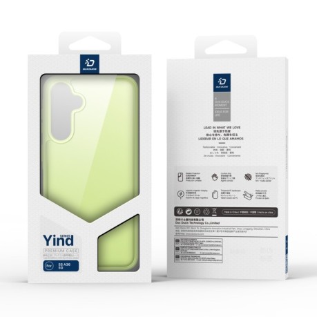 Чехол DUX DUCIS Yind Series TPU Hybrid PC на Samsung Galaxy A36 5G / A56 5G - зеленый