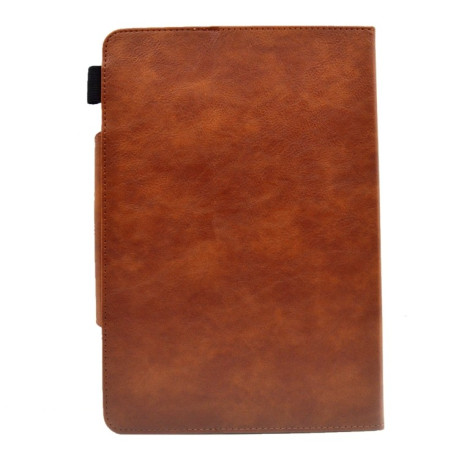 Универсальный Чехол-книжка Suede Cross Texture Magnetic Clasp Leather для Планшета диагонали 10 inch - коричневый