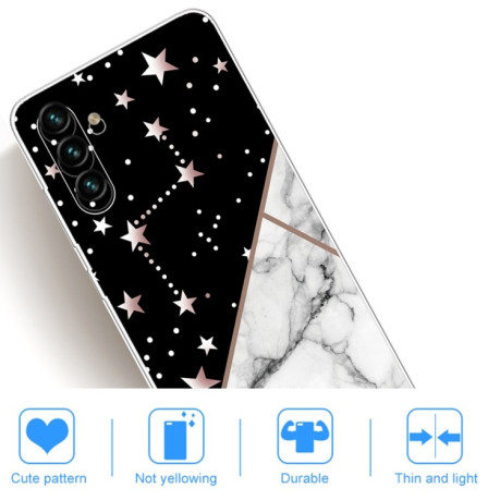 Противоударный чехол Abstract Marble Pattern для Samsung Galaxy A04s/A13 5G - черный