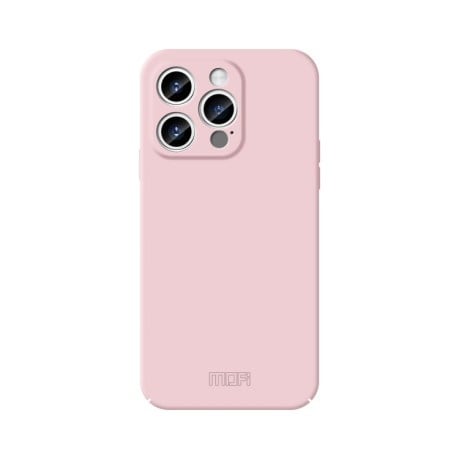 Ультратонкий чехол MOFI Qin Series Skin Feel All-inclusive Silicone Series для iPhone 15 Pro Max - розовый