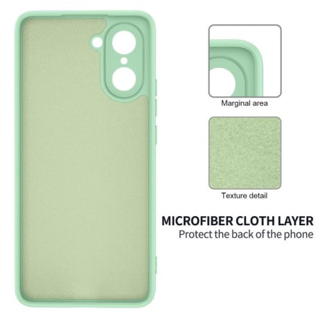 Силиконовый чехол Solid Color Liquid Silicone на OnePlus Nord CE5/Ace 5 Racing - зеленый