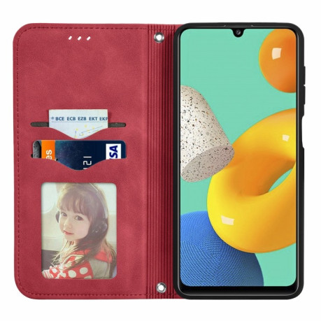Чохол-книжка Retro Skin Feel Business Magnetic Samsung Galaxy M32/A22 4G - червоний