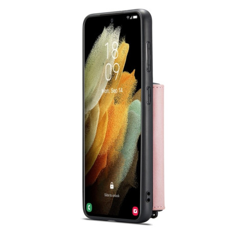Противоударный чехол JEEHOOD Magnetic Zipper для Samsung Galaxy S22 5G - розовый