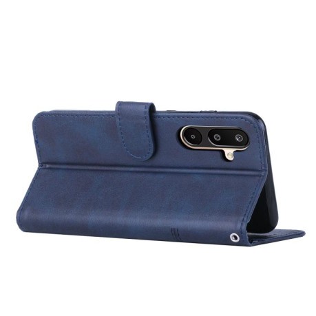 Чехол-книжка Stitching Calf Texture для на Samsung Galaxy F16 5G / M16 5G - синий