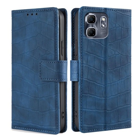 Чехол-книжка Skin Feel Crocodile Texture для Infinix Hot 50i 4G - синий