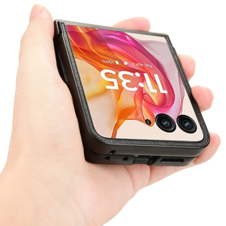 Протиударний чохол Sandskin Texture на Motorola Razr 50 Ultra - чорний