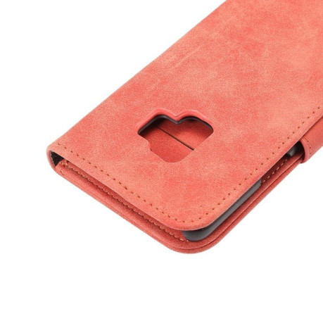 Шкіряний чохол-книжка Samsung Galaxy S9/G960 Sheep Bar Material зі слотом для кредитних карт червоний