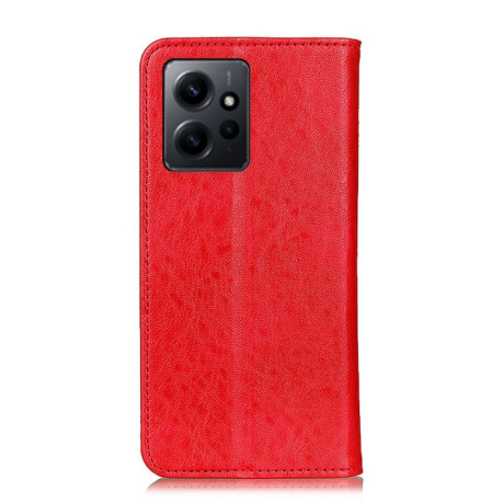 Чохол-книжка Magnetic Retro Crazy Horse Texture на Xiaomi Redmi Note 12 4G - червоний