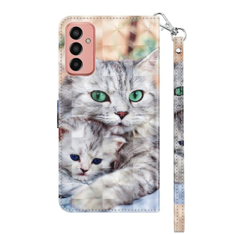 Чехол-книжка 3D Painting для Samsung Galaxy M13 4G / A23 / M23 5G - Two Loving Cats