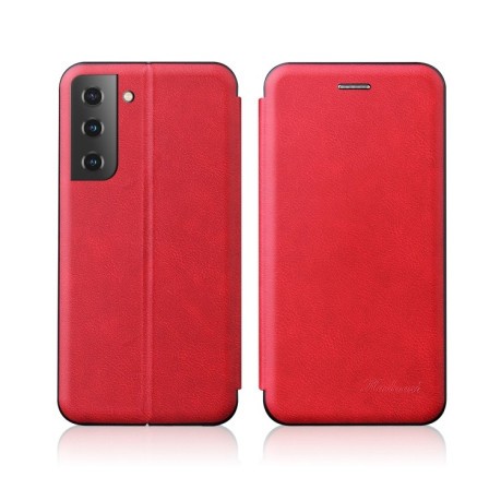 Чехол-книжка Retro Texture Magnetic для Samsung Galaxy S22 5G - красный