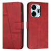 Чехол-книжка Stitching Calf Texture для Xiaomi Redmi 13 4G - красный