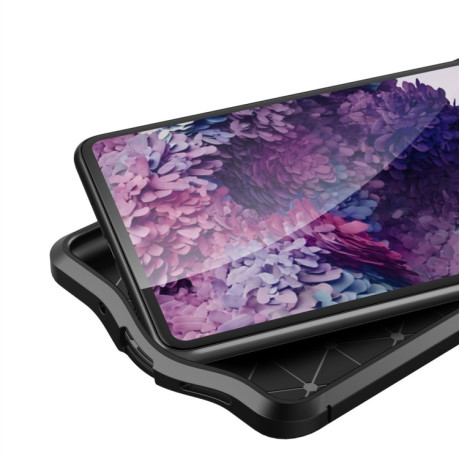 Протиударний чохол Litchi Texture Samsung Galaxy S20 FE - чорний
