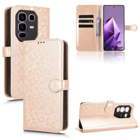 Чехол-книжка Honeycomb Dot для Infinix Note 50 Pro+ - золотой
