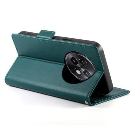 Чехол-книжка Side Buckle Magnetic Frosted Leather для Realme 13+ - зеленый