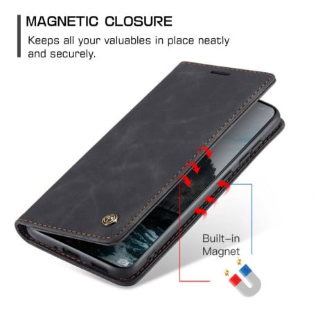Чехол-книжка CaseMe-013 многофункциональный с кармашком на карт на Xiaomi 15T Pro - черный