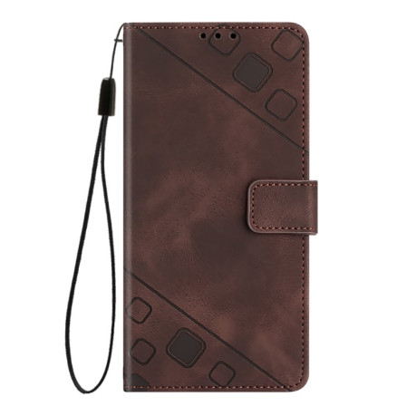 Чохол-книжка Skin-feel Embossed для Infinix Hot 50 Pro+ 4G - коричневий
