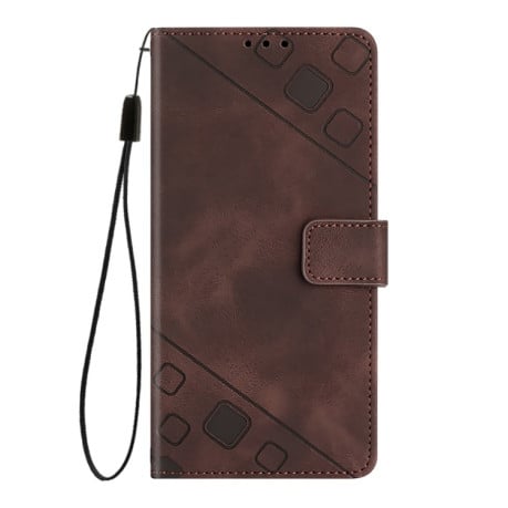 Чохол-книжка Skin-feel Embossed для OnePlus Nord N30 SE - коричневий