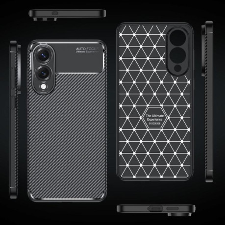 Ударозахисний чохол HMC Carbon Fiber Texture Samsung Galaxy S25 Edge 5G - чорний