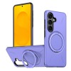 Чехол Metal Rotation Holder MagSafe TPU Hybrid PC с металлическим поворотным держателем и MagSafe для Samsung Galaxy S26+ 5G — фиолетовый
