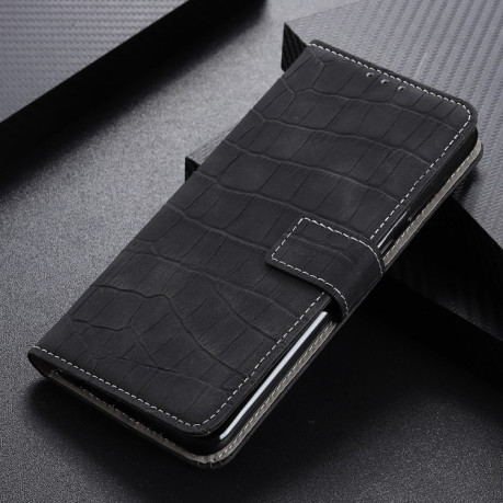 Чохол-книжка Magnetic Crocodile Texture на Samsung Galaxy A41-чорний