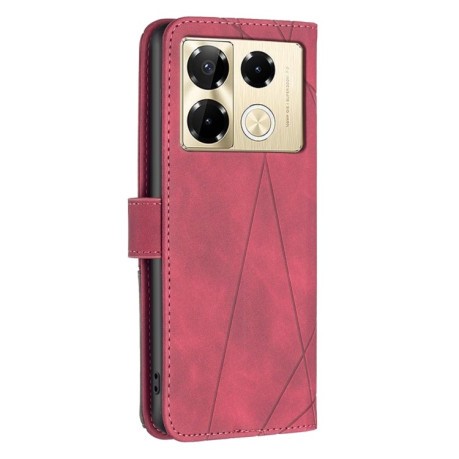 Чехол-книжка Rhombus Texture для Infinix Note 40 Pro 4G/5G/40 Pro+ 5G - красный