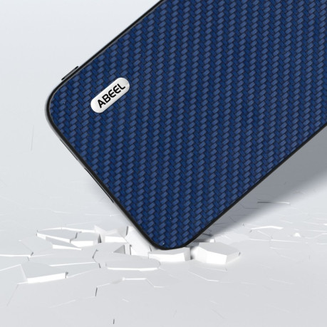 Ударозащитный чехол ABEEL Carbon Fiber на Samsung Galaxy A05  - синий