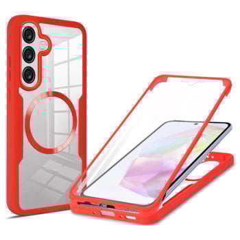 Противоударный чехол CD Texture MagSafe для Samsung Galaxy A36 / A56 5G - красный