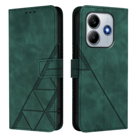 Чохол-книжка Crossbody 3D Embossed Flip Leather Xiaomi Poco M7 Pro 5G - зелений