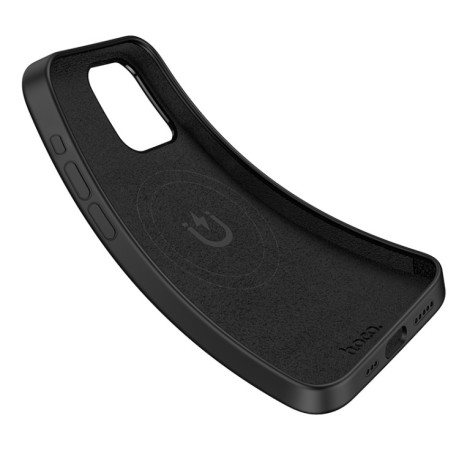 Силиконовый чехол hoco Pure Series Magnetic Liquid Silicone для iPhone 15 Pro - черный