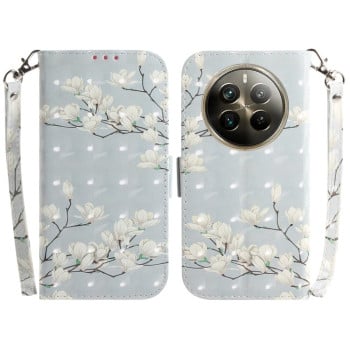 Чехол-книжка 3D Colored Horizontal для Realme 12 Pro / 12 Pro+ - Magnolia